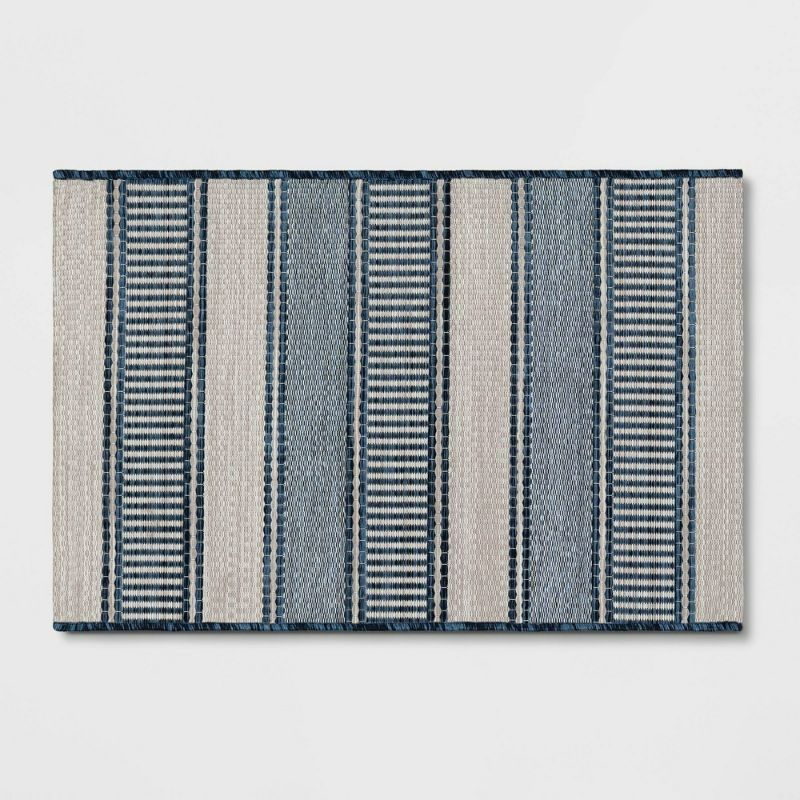 Photo 1 of 2' X 3' Stripe Outdoor Rug - Threshold™
