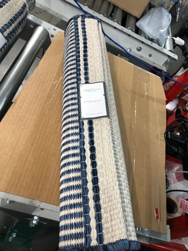 Photo 1 of 2' X 3' Stripe Outdoor Rug - Threshold™
