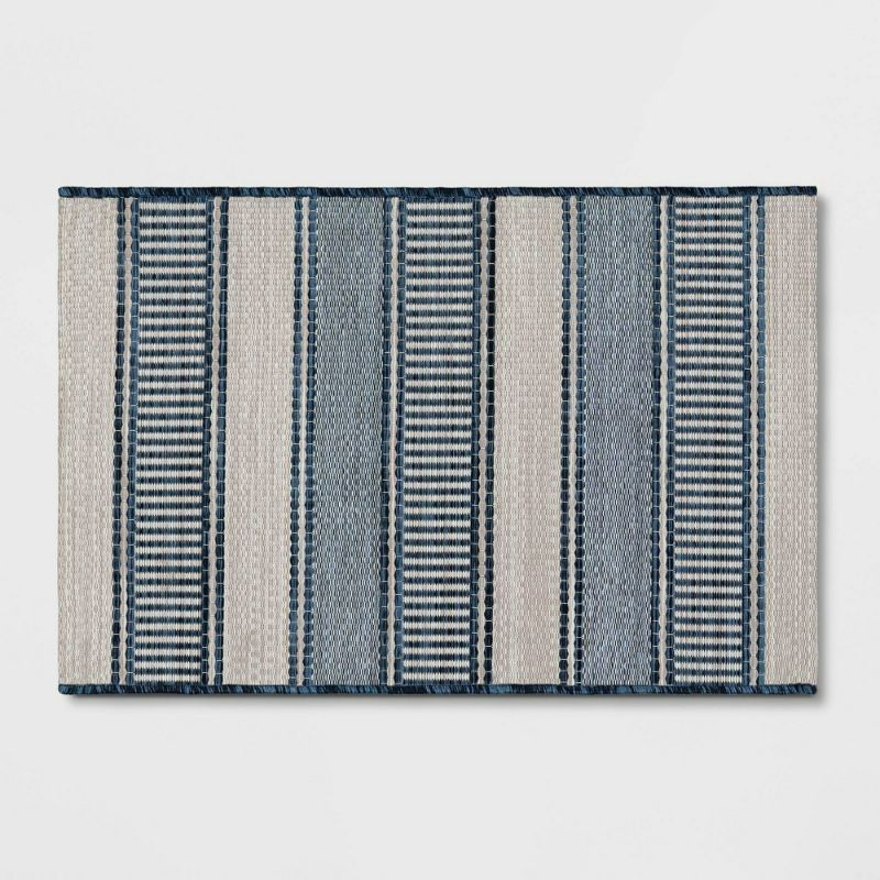 Photo 1 of 2' X 3' Stripe Outdoor Rug - Threshold™
