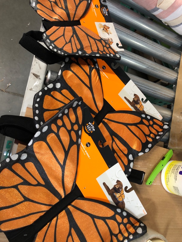 Photo 2 of 3 Monarch Butterfly Wings Rider Dog Costume - L/XL and small - Hyde &#38; EEK! Boutique&#8482;