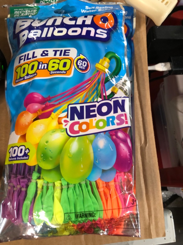 Photo 2 of 2 pack Bunch O Balloons 3pk Rapid Filling Self Sealing Water Balloons - Neon by ZURU