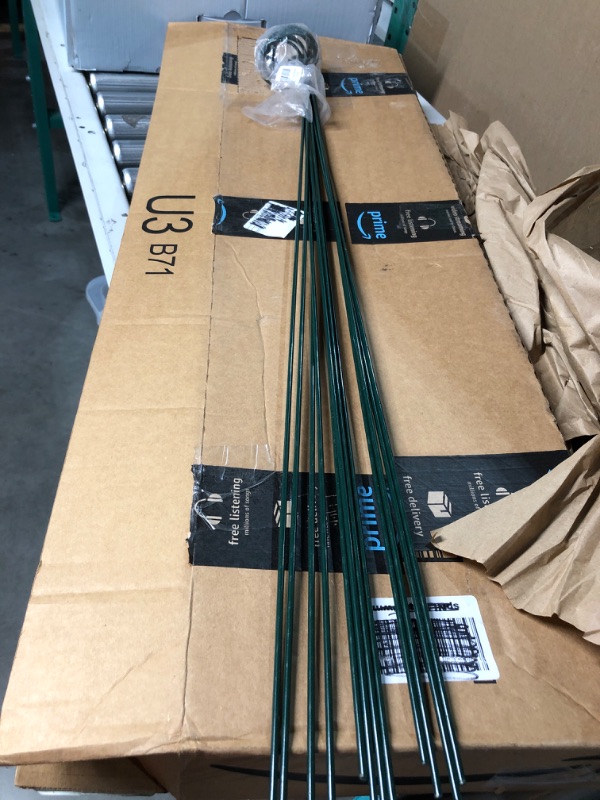 Photo 1 of 12 Pack 36 inch Plant Support Stakes ,Single Stem Plant Support Stake Single Plant Stem Garden Flower Support Stake Steel Plant Cage Support Ring for Orchid Gladiolus Iris Dahlia Amaryllis Rose Lily