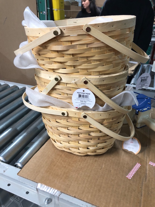 Photo 1 of  Small round woven basket 3 pack 