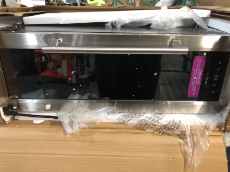 Photo 1 of **PARTS ONLY**
NutriChef PKCWC12 12 Bottle Cooler Refrigerator White and Red Countertop Chiller - Stainless Steel