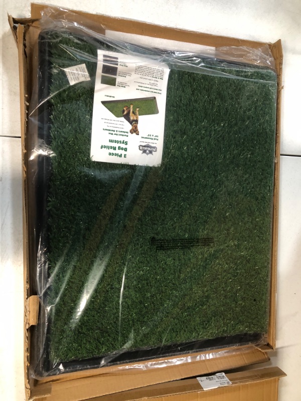 Photo 2 of Artificial Grass Puppy Pad for Dogs and Small Pets – Portable Training Pad with Tray – Dog Housebreaking Supplies by PETMAKER () Small 3-Layer System