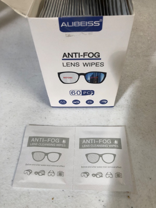 Photo 2 of Alibeiss Anti-Fog, Pre-Moistened Anti-Fog Wipes