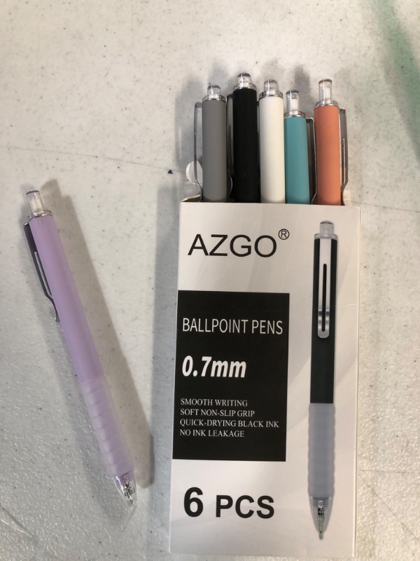 Photo 2 of AZGO Ballpoint Pens Black Retractable Ink Writing Pen 