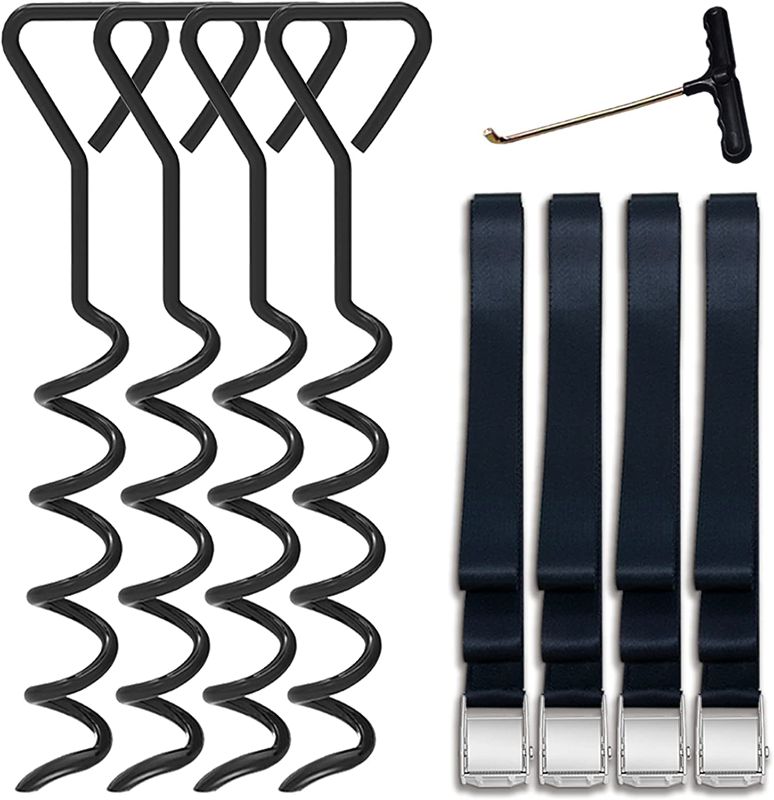 Photo 1 of 
Eurmax USA Trampoline Stakes Heavy Duty Trampoline Parts Corkscrew Shape Steel Stakes Anchor Kit 
