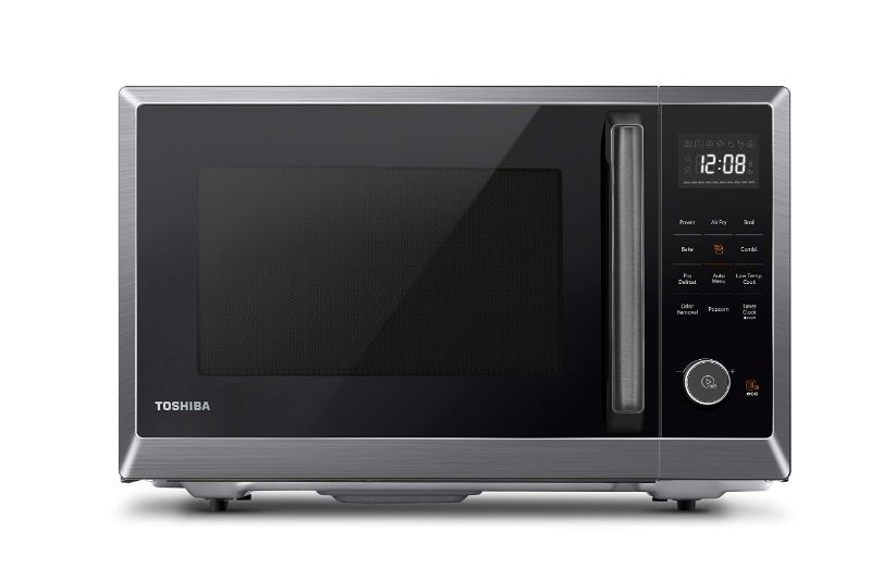 Photo 1 of **PARTS ONLY/SEE NOTES***TOSHIBA ML2-EC10SA(BS) 8-in-1 Countertop Microwave with Air Fryer, 12.4" Position Memory Turntable with 1.0 Cu.ft, Black stainless steel 