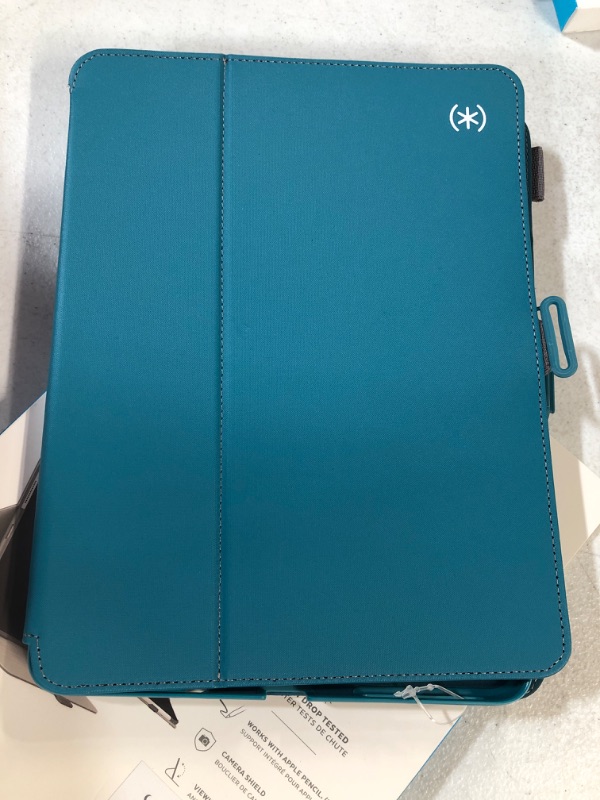 Photo 2 of Speck Presidio Pro Folio Case iPad Air (2022), iPad Air (2020), 11-inch iPad Pro, iPad Pro 11-in. (2nd Generation), iPad Pro 11-inch (2021), Deep Sea Teal/Cloudy 