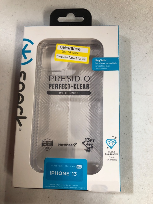 Photo 2 of Speck Presidio Perfect Clear Grip Case for Apple iPhone 13 -Clear