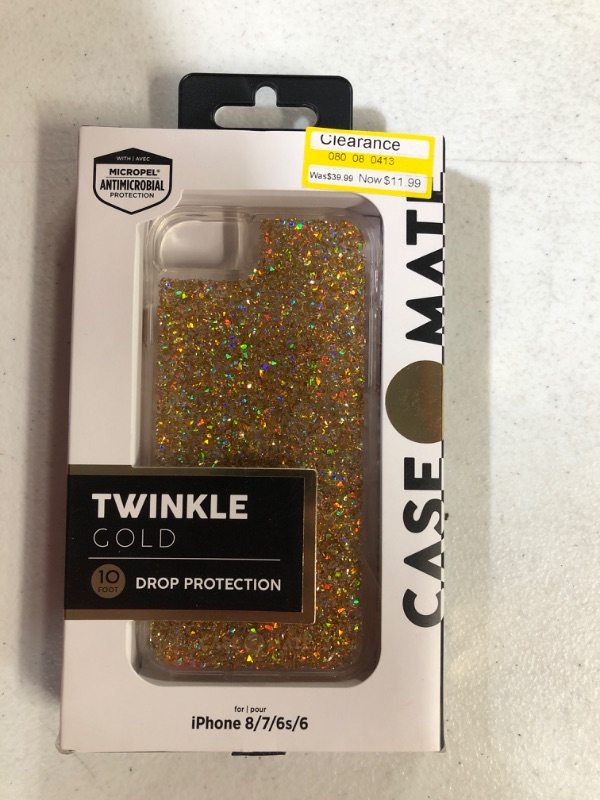 Photo 2 of Case-Mate Apple iPhone SE (2nd gen)/8/7/6s/6 Twinkle Case - Gold