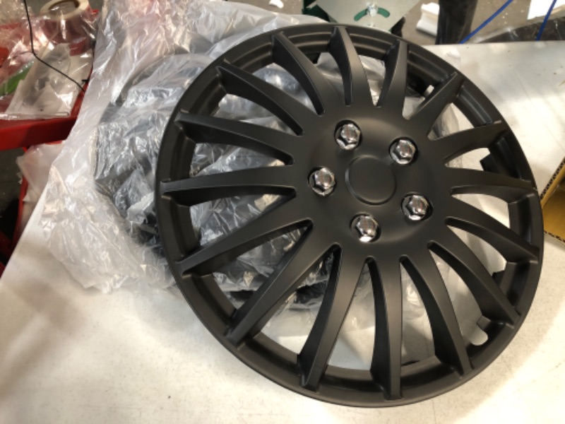 Photo 2 of *PARTS ONLY, SEE NOTES*
Pilot Automotive WH521-16C-B-AM 16 Inch Indy Matte Black Universal Hubcap Set of 4 