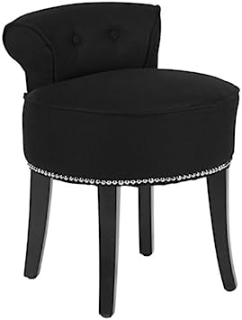 Photo 1 of  Home Collection Georgia Black and Espresso Petite Vanity Stool