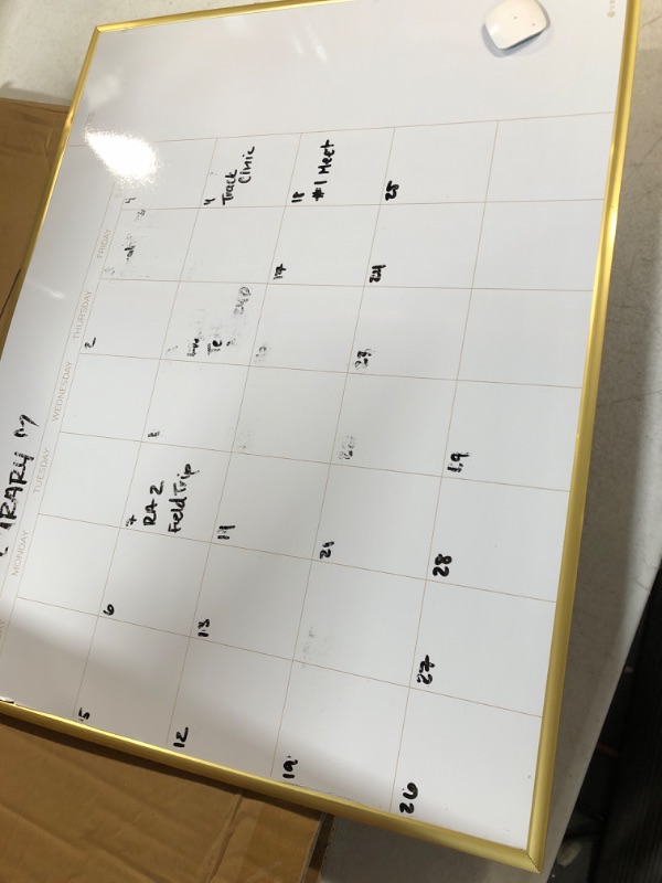 Photo 2 of U Brands Magnetic Monthly Calendar Dry Erase Board.