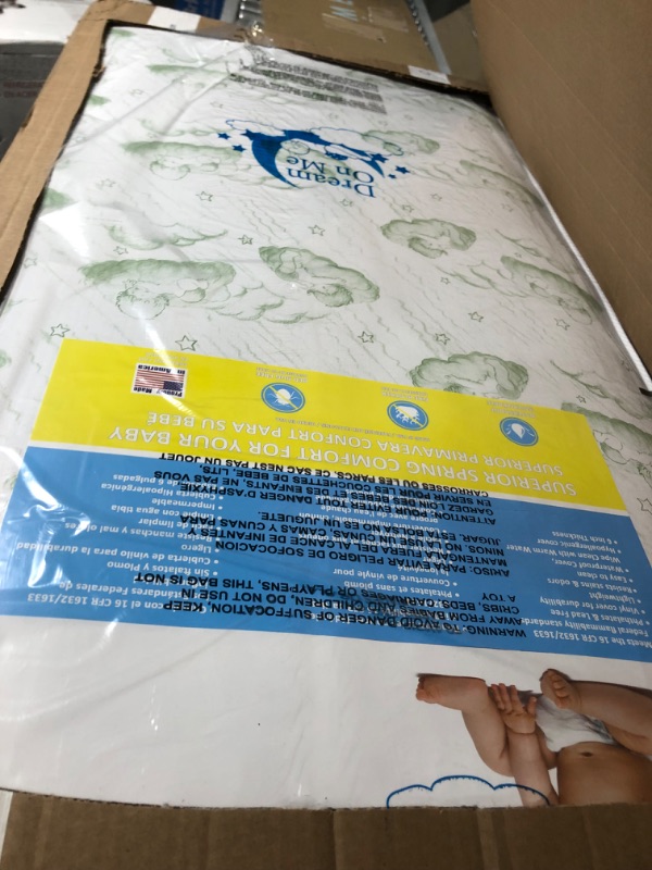 Photo 1 of Dream On Me, Nirvana 6” 96 Coil Inner Spring Crib And Toddler Mattress I Waterproof I Green 
