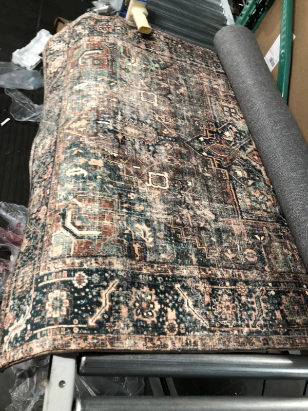 Photo 1 of Loloi II MAT-02 Terracotta / Lagoon - 3'-6 x 5'-6