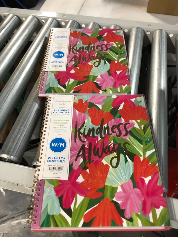 Photo 2 of Inspirational 18 Month Planner 2022 Kindness Always Matters Pink Blue Floral Personal 