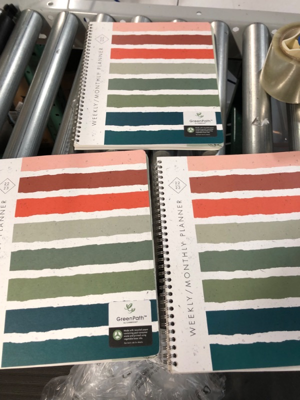 Photo 2 of 2022-23 Academic Planner Weekly/Monthly 11x9 Stripe - Greenpath