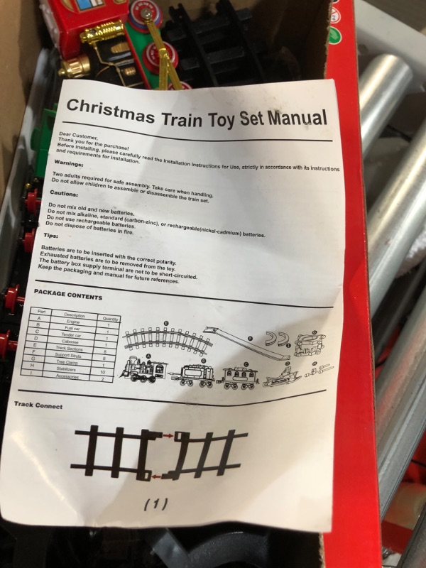 Photo 3 of Christmas Train Set for Kids, Electric Train Toys for Kids, Around The Christmas Tree Train Toys 