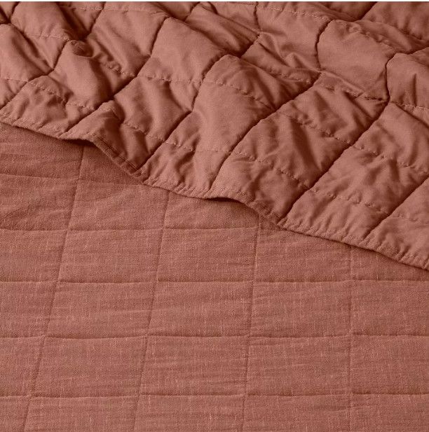 Photo 1 of **SEE NOTES**
Space Dyed Cotton Linen Quilt - Threshold™ King - Orange