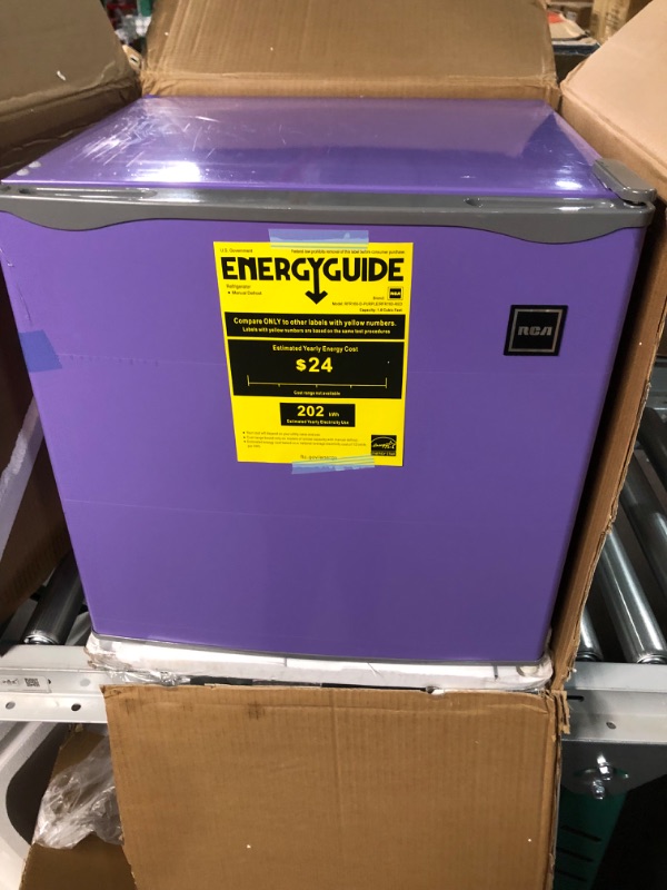 Photo 3 of **PARTS ONLY**
RCA RFR160-Purple Fridge, 1.6 Cubic Feet