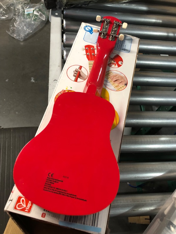 Photo 4 of **USED/SEE NOTES ** Hape Kid's Wooden Toy Ukulele in Red, L: 21.9, W: 8.1, H: 3 inch