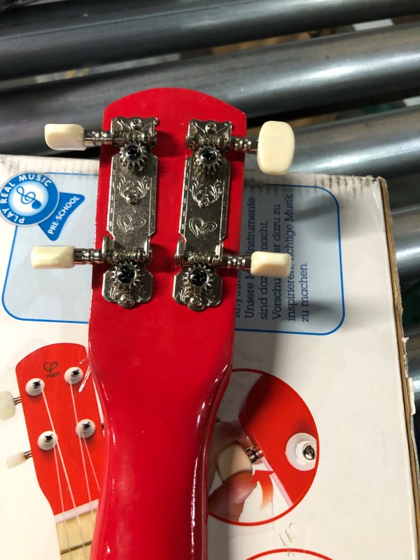 Photo 5 of **USED/SEE NOTES ** Hape Kid's Wooden Toy Ukulele in Red, L: 21.9, W: 8.1, H: 3 inch