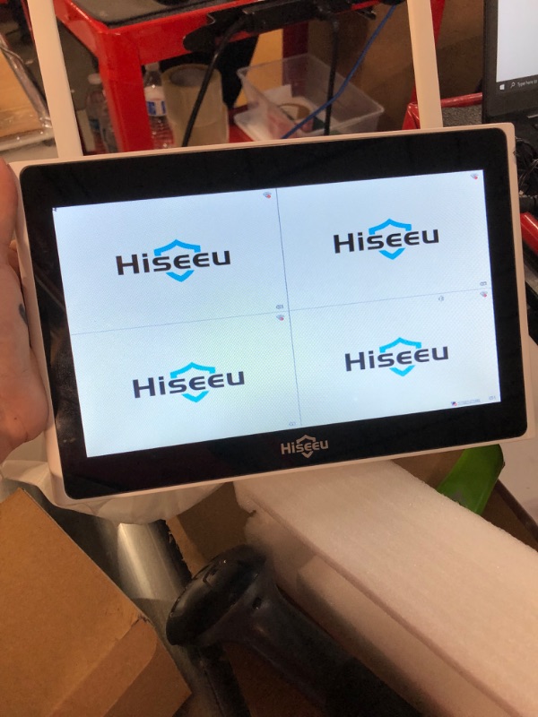 Photo 9 of **USED/ UNABLE TO TEST/SEE NOTES**** Hiseeu Wireless Security Camera System, 4PCS 3MP Outdoor Camera with 10in LCD, 2-Way Audio, PTZ, Night Vision, Motion Alert, 1T, 10CH Expandable