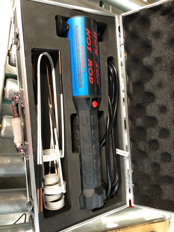 Photo 7 of **USED/SEE NOTES** Pakowin Magnetic Induction Heater Tool, 1000W 110V Flameless Handheld Bolt Buster Kit with 8 Coils and Portable Storage Box