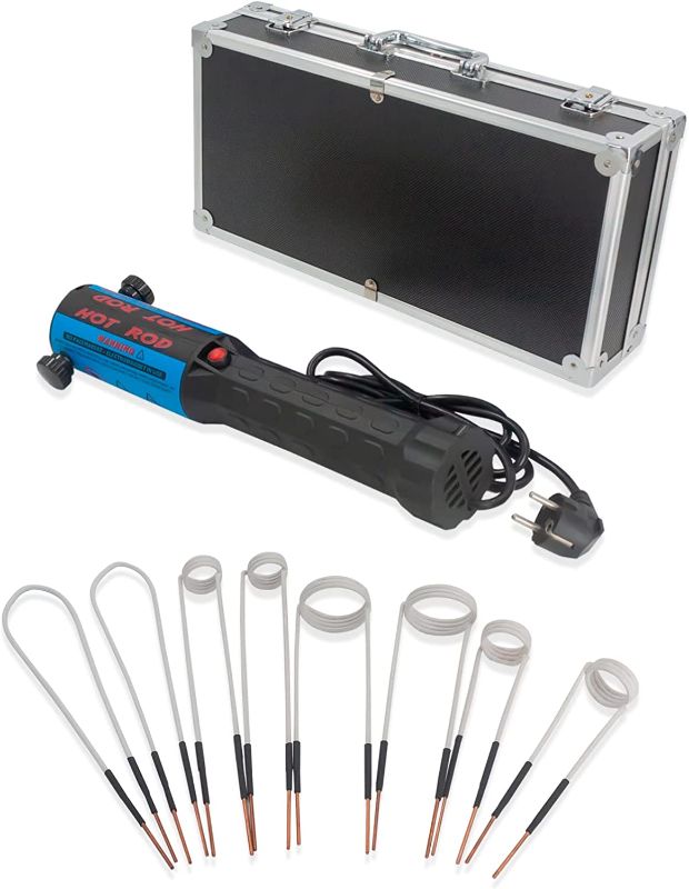 Photo 1 of **USED/SEE NOTES** Pakowin Magnetic Induction Heater Tool, 1000W 110V Flameless Handheld Bolt Buster Kit with 8 Coils and Portable Storage Box