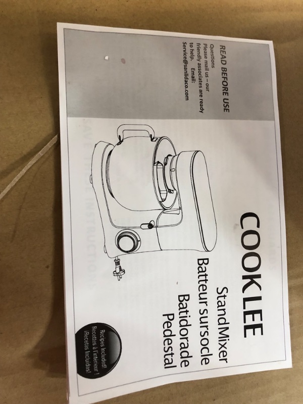 Photo 1 of **USED SEE NOTES** COOKLEE Stand Mixer, 9.5 Qt. 660W 10-Speed Electric Kitchen Mixer with Dishwasher-Safe Dough Hooks, Flat Beaters, Wire Whip & Pouring Shield Attachments for Most Home Cooks, SM-1551, Lavender