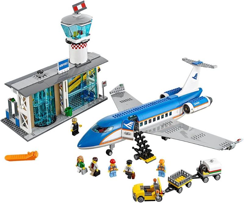 Photo 1 of ****USED/RANDOM LEGOS. NOT COMPLETE/SEE NOTES*** LEGO City Airport 60104 Airport Passenger Terminal Building Kit 