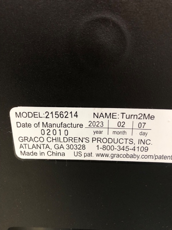 Photo 7 of **USED/SCRATCHES ON BACK/ SEE NOTES** Graco® Turn2Me™ 3-in-1 Car Seat, Manchester