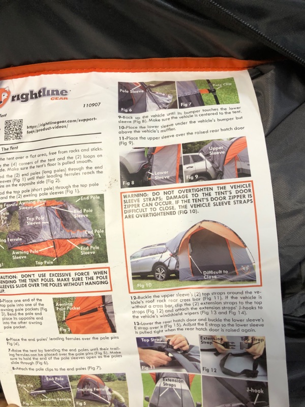 Photo 9 of **USED SEE NOTES** Rightline Gear SUV Tent, Sleeps Up to (6), Universal Fit 8 by 8 by 7.2 Feet