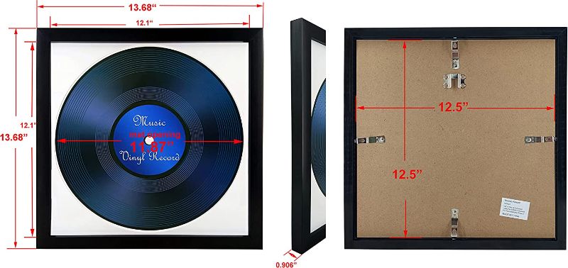 Photo 1 of **USED SEE NOTES**MKF, 3 Pack,12.5x12.5 Inch,Black LP Vinyl Record Album Frame Display