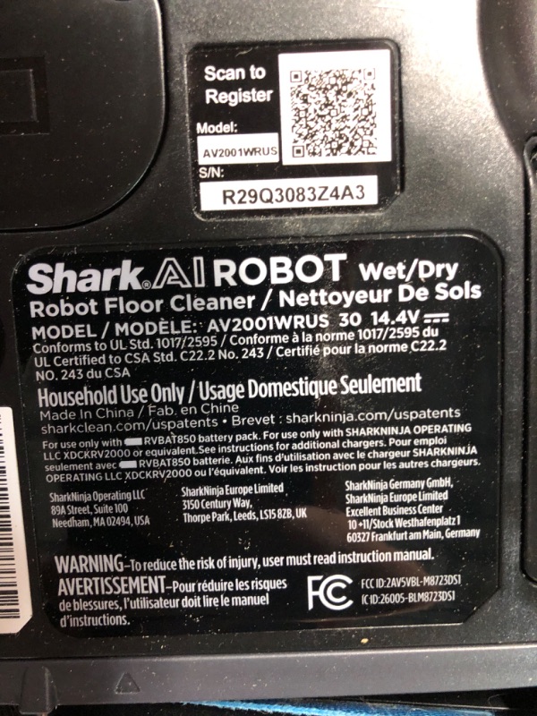 Photo 7 of **USED SEE NOTES**Shark AV2001WD Ai VACMOP 2-in-1 Robot Vacuum