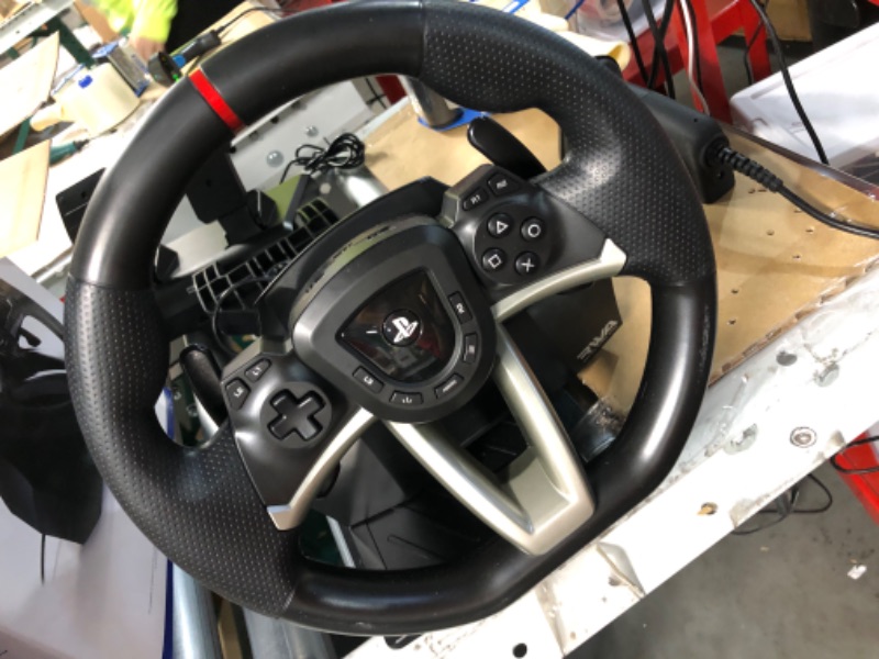 Photo 3 of **USED/SEE NOTES** HORI Racing Wheel Apex for Playstation 5, PlayStation 4 and PC - Officially Licensed by Sony - Compatible with Gran Turismo 7