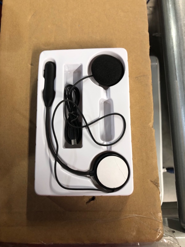 Photo 2 of HM-1 Motorcycle Bluetooth Headset with HiFi Stereo Sound,700mAh Battery,Thinnest Helmet Bluetooth Headset Speakers 