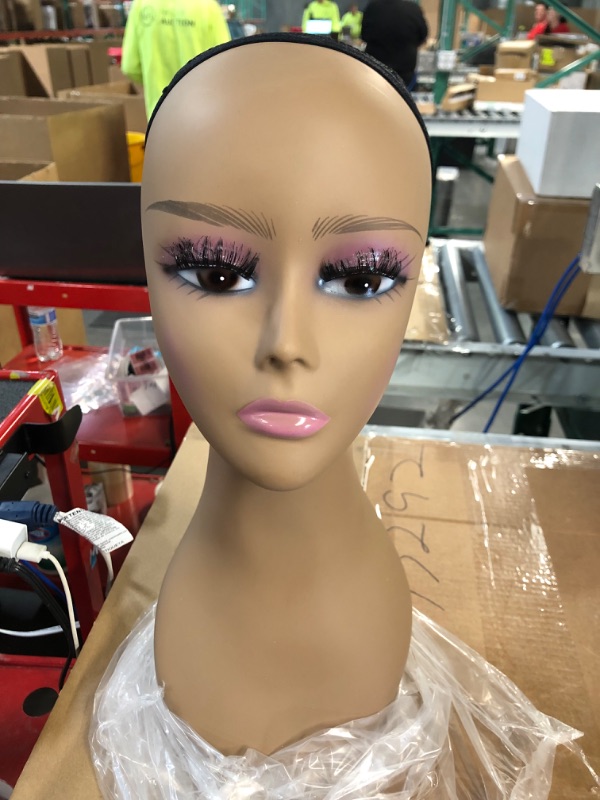 Photo 2 of 18" Female Life Size Mannequin Head for Wigs, Hats, Sunglasses Jewelry Display PD3R-24