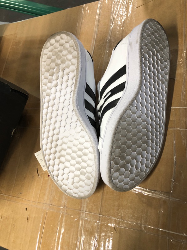 Photo 2 of (Slightly Used) Men's Adidas Grand Court Sneakers in White/Black Size 9 Medium