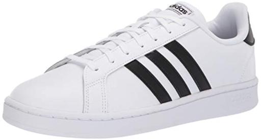 Photo 1 of (Slightly Used) Men's Adidas Grand Court Sneakers in White/Black Size 9 Medium