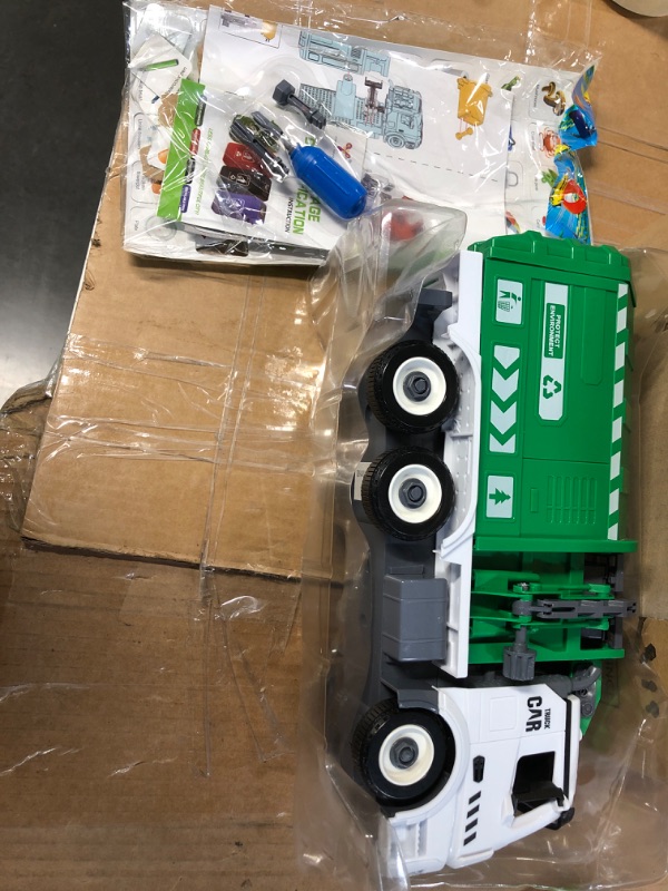Photo 2 of JOYIN Recycling Garbage Truck Toy, Kids DIY Assembly Trash Truck