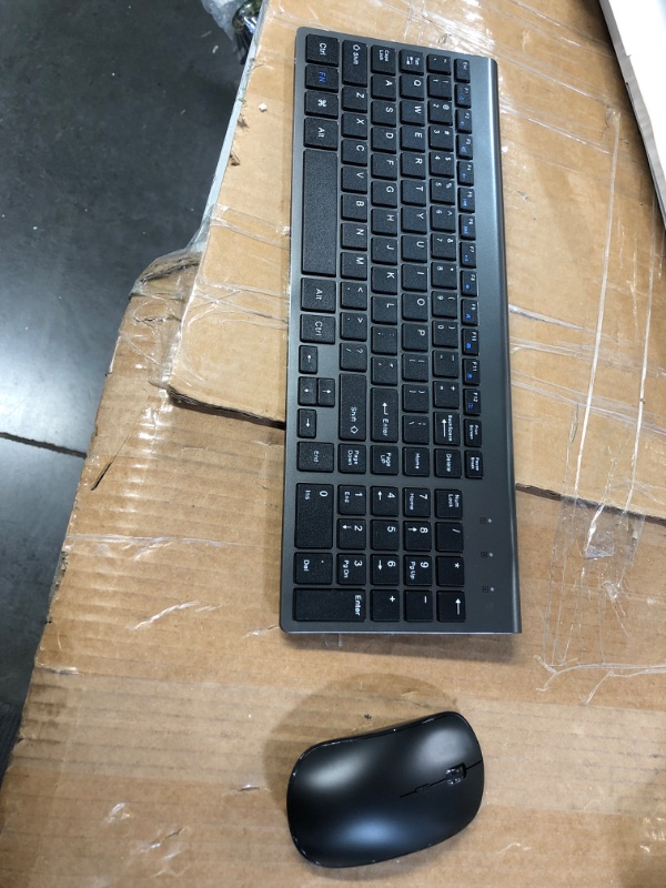 Photo 2 of (missing part)  Wireless Keyboard and Mouse,J JOYACCESS 2.4G E Black Grey