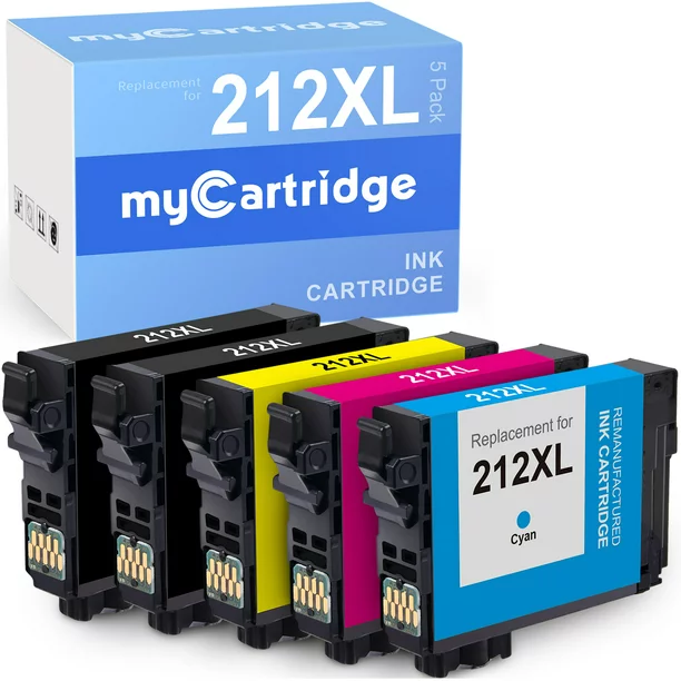 Photo 1 of 212XL ink cartridges (4 total, black pink yellow blue)