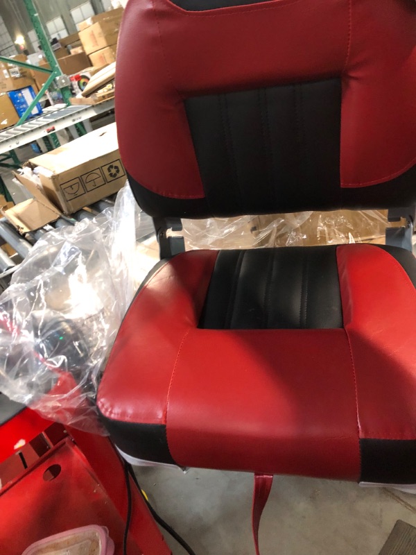 Photo 5 of Leader Accessories A Pair of New Low Back Folding Boat Seats(2 Seats) B-Black/Red