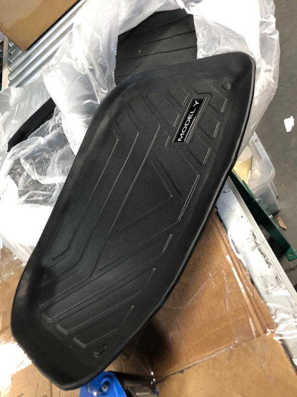 Photo 4 of 3D MAXpider All-Weather Floor Mats for Tesla Model Y 2021-2023 Custom Fit Floor Liners, Kagu Series (1st & 2nd Row)