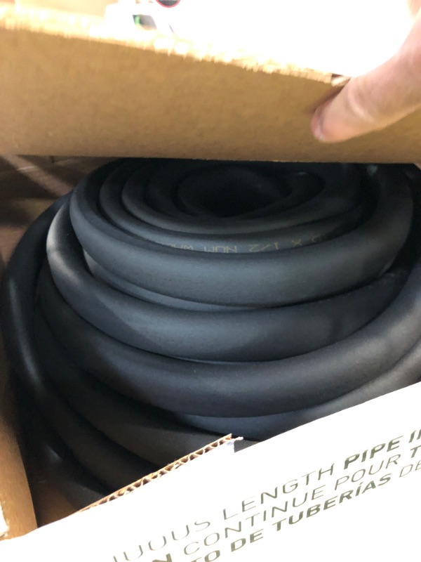 Photo 2 of "Armaflex IPAPC05812R 1/2"" x 1/2"" x 95' Continuous Coil Pipe Insulation, Rubber", black