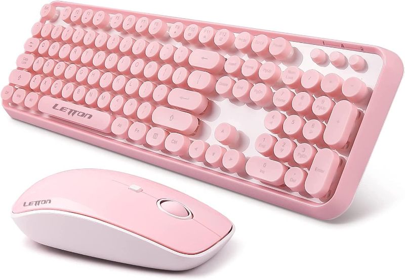 Photo 1 of Pink Wireless Keyboard Mouse Combo