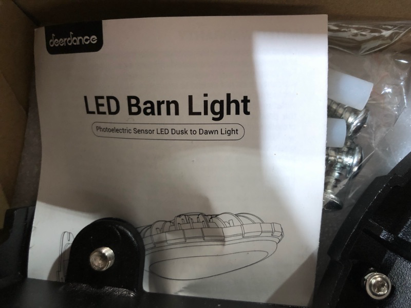 Photo 2 of LED Barn Light, deerdance Dusk to Dawn Outdoor Lighting with 80W 10000LM 5000K Daylight, IP65 Waterproof Area Street Light for Farmhouse Barns Garage Yard Warehouse Outdoor Security Lighting 80 Watts 1Pack